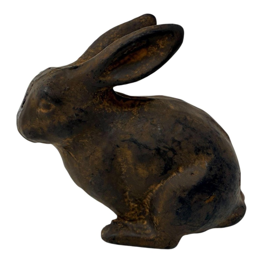 Small Cast Iron Rabbit Bunny Rustic Farmhouse Decor - Picture 10 of 12